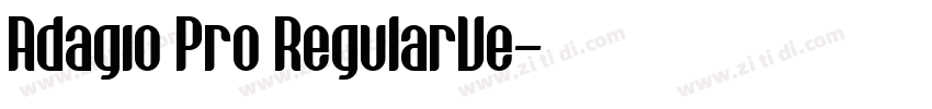 Adagio Pro RegularVe字体转换